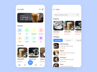 I Like Coffee ui ux design mobile