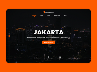 Ruang Bicara Landing Page app design feeds feeling landing page typography ui ux web webdesign