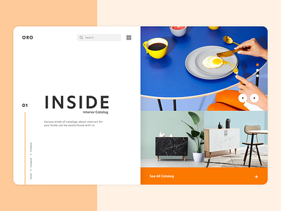 ORO Landing Page design illustration interior landing page ui ux web webdesign