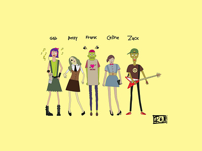 Teen Zombie clan character design characterdesign illustration vector vectorart