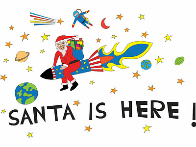 Santa Is Here ! design drawings illustration illustrations vector