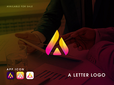 A Letter Logo brand business clean company design graphics illustration typeface