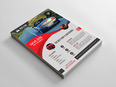 Rent A Car Flyer business car clean design flyer illustration photoshop rent a car vector