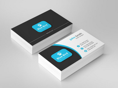 Business card blue brand busines card business clean company design illustration photoshop