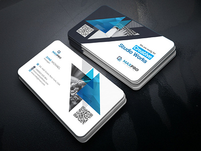 Creative Business Card blue brand busines card business business card business card design clean company creative design graphics illustration photoshop vector