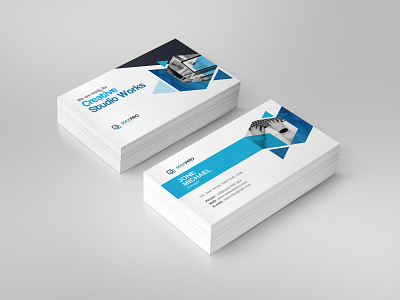 Creative Business card Design blue brand business business card business card design clean company design flyer graphics illustration letterhead photoshop vector