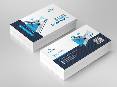 Creative Business Card blue branding business business card design businesscard clean company design graphics illustration logo photoshop