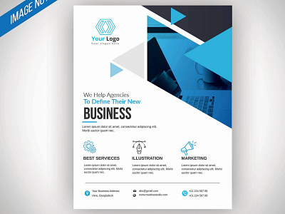 Business Flyer Design blue brand branding business clean company design flyer graphics illustration photoshop