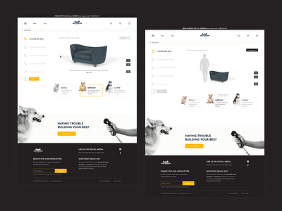 Bed constructor for dogs animals branding constructor design dogs ecommerce ui ux