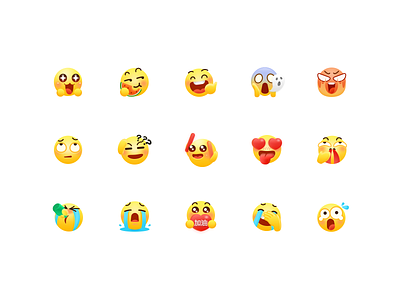Emoji-15 2d character cry emoji emojis fighting haha happy love