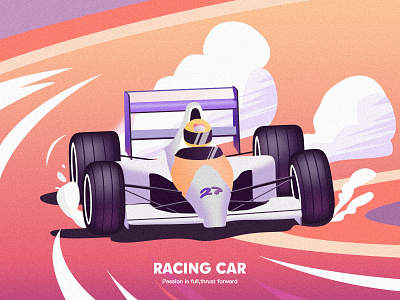 Racing car car colour design f1 illustration ui