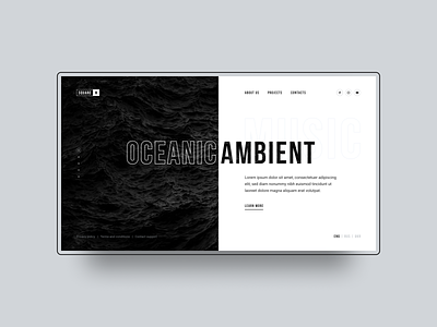 Ambient music UI concept design ui ux web