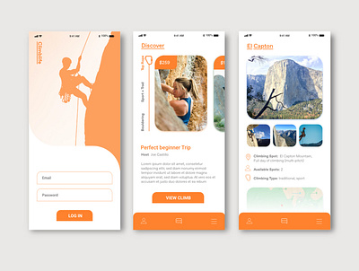 climblife app design app climbing design mountains productdesign rock ui ui design