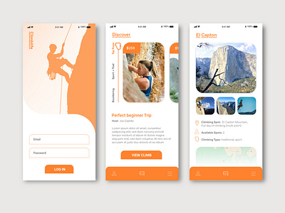 climblife app design