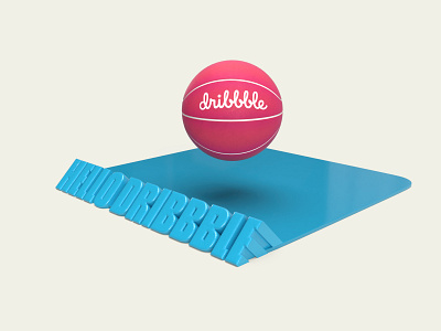 dribble 1609809084508 3d basketball hello hello dribbble hellodribbble illustration logo ui design