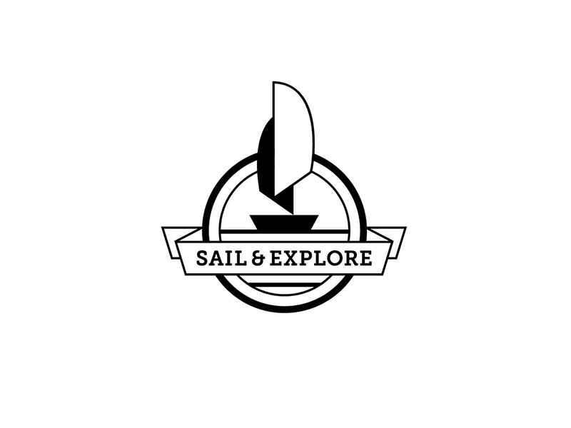 Sail and Explore boat branding design environment explore logo ocean plastic sail