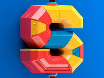 Dollar 3d design illustration typography