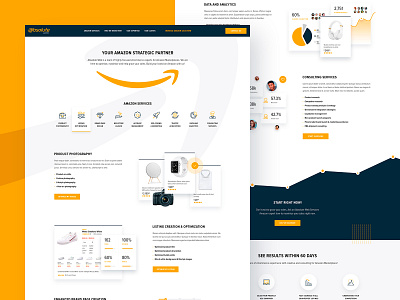 Inner page for Amazon Services amazon branding business colors design design system ecommerce experience interface landing page product style guide typography ui ux website