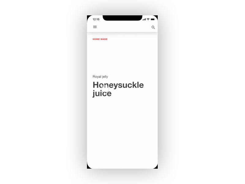 Honeysuckle juice graphic design mobile design package design typography