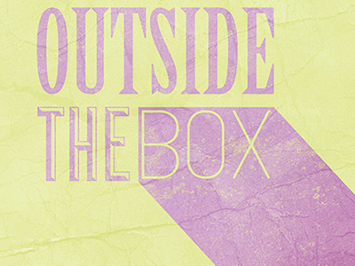 Think outside the box graphic print