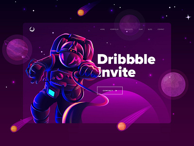Free Invite to Dribbble design dribbble invite flat invite invite giveaway landing page landingpage ui uiux web website