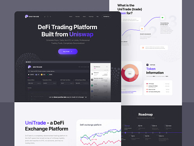 DeFi Trading Platform app bitcoin crypto crypto exchange cryptocurrency design landingpage ui web website