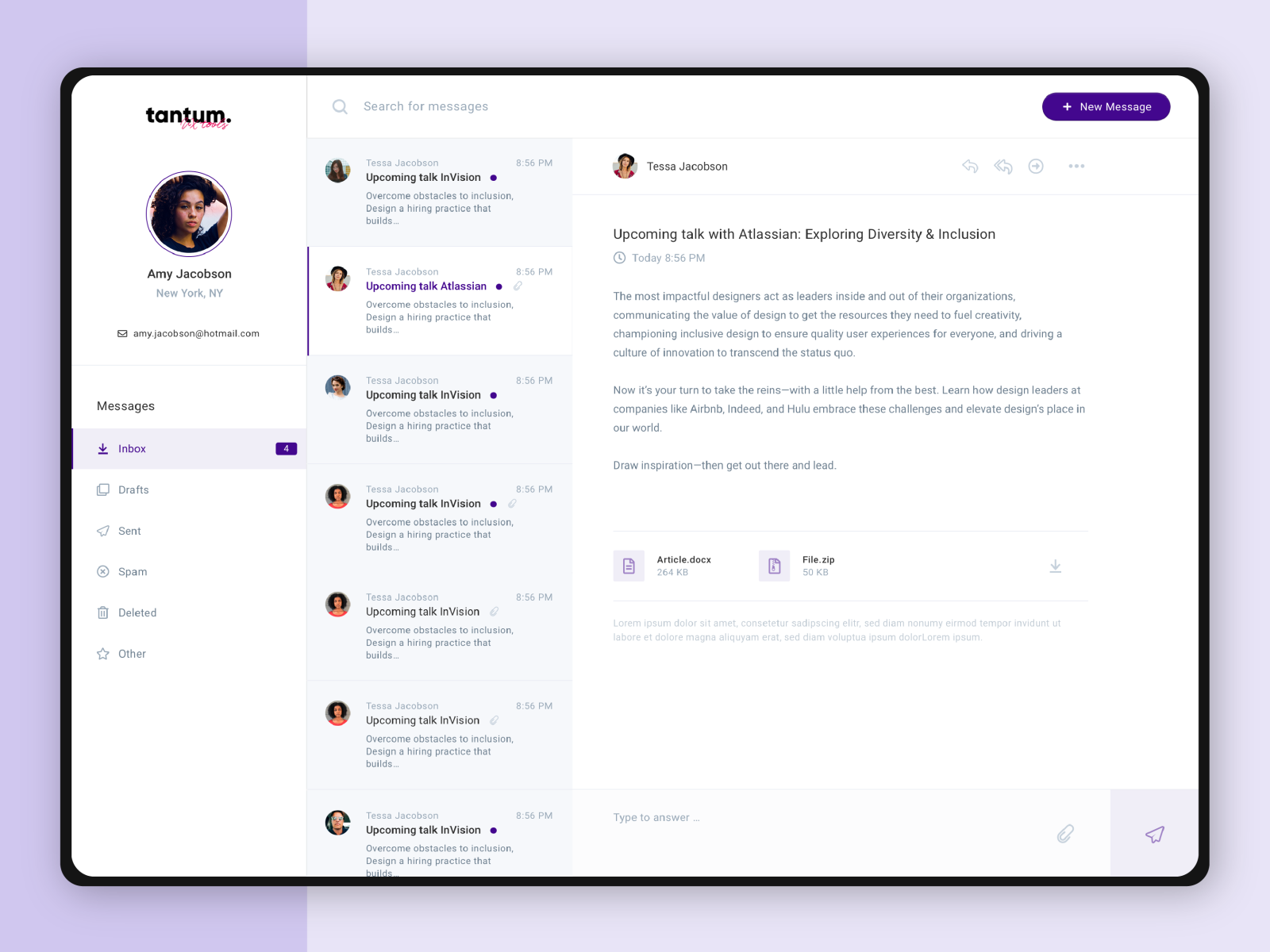 Email Dashboard by Anja Förster on Dribbble