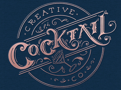 Creative Cocktail Co. Branding hand lettering illustration lettering lettering design logo logo design typography vintage vintage logo vintage type