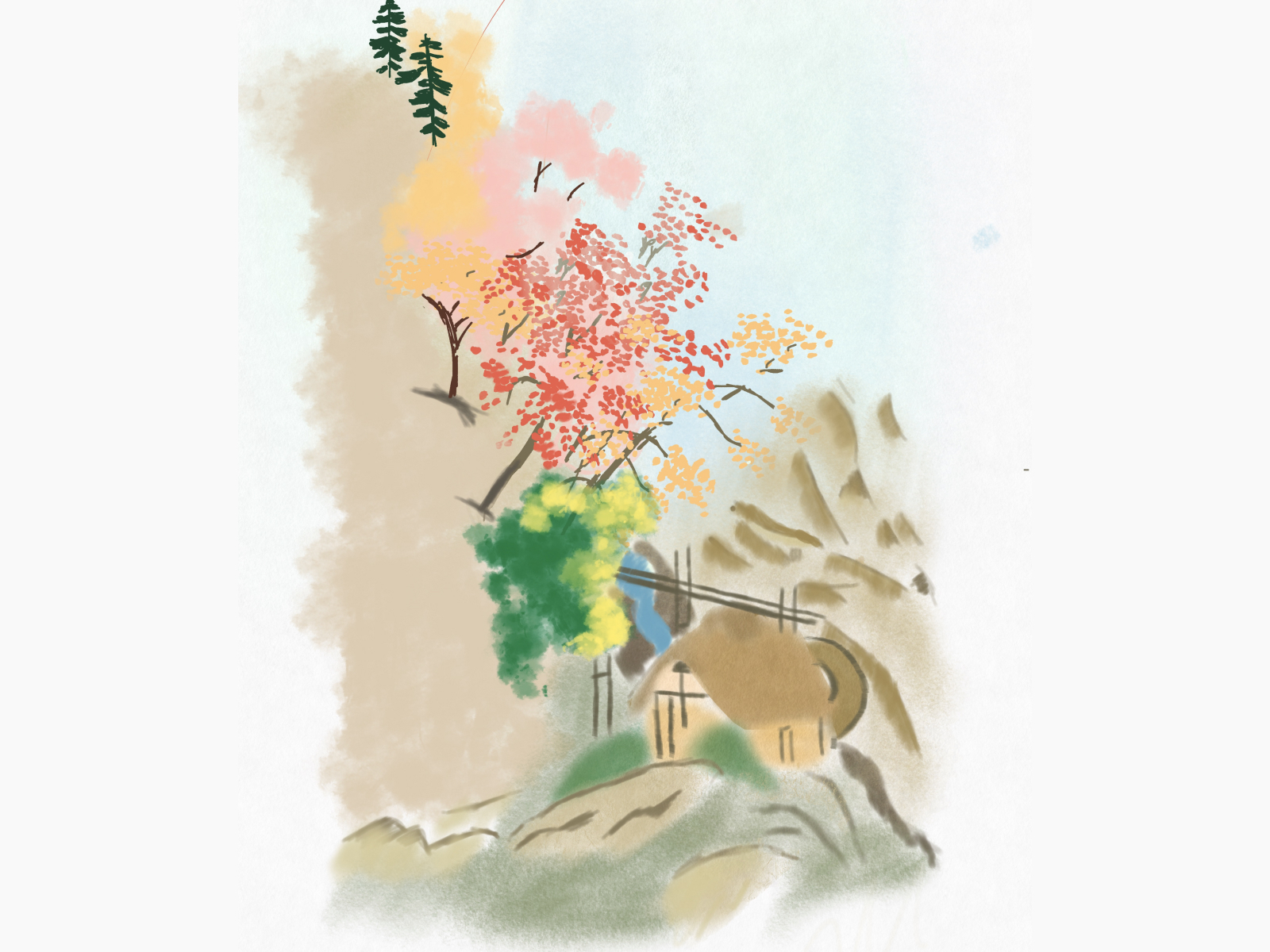 Autumn in Japan illustration by Valeria Krasnoselska on Dribbble