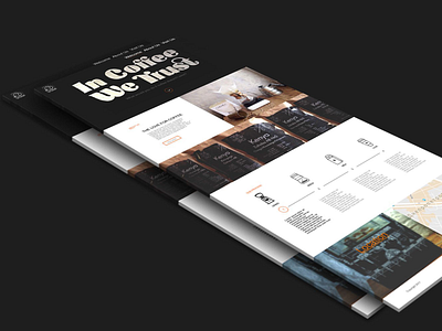 Coffee bar landing page concept