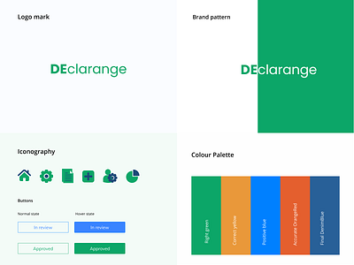 Declarange brand identity brand and identity brand identity branding design color schemes color study colour design logo naming