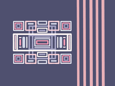 maze abstract design animation art artwork blue colors design digital doodle illustration line lines maze navy blue pastel colors pattern pattern design pink stripes