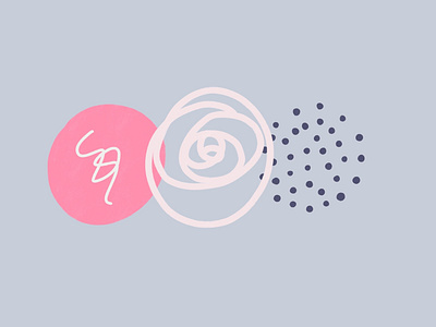 rose abstract design animated art artwork design digital doodle floral floral art flower girl graphic design kiss love navy blue pastel colors pattern pattern design pink signature
