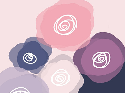 great things are coming art artwork design digital doodle floral flower navy blue pattern pattern design rose