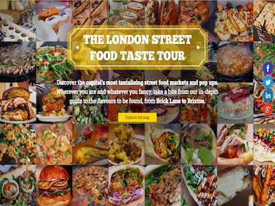 The London Street Food Taste Tour (Expedia) design illustration web