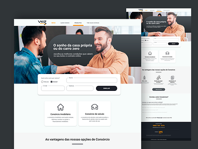 landing page consortium design ui web