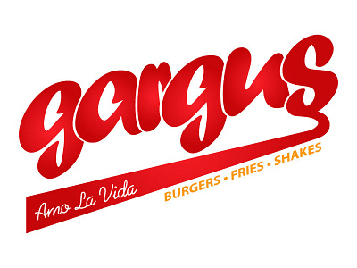 Gargus burger food logo resturant