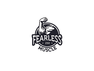 Fearless Muscle Gym logo branding branding design design fearless gym logo logo