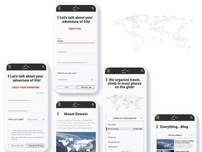 travel app low app branding ui ux web website