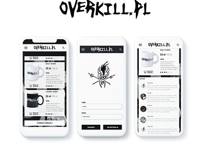 Overkill app ui ux web website