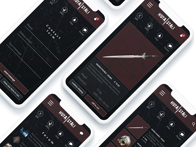 App about steel mill app design concpet app knight still mill sword