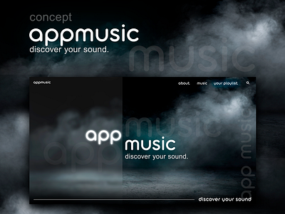 appmusic UI concept app branding design illustration mobile ui ui ux design web website