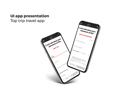 UI app presentation Top Trip app branding design graphic design ui web website