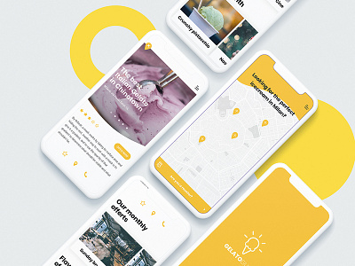 App Gelato Guru design minimal ui