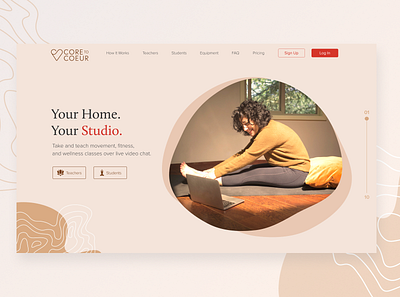 Yoga Studio Website Concept design yoga studio