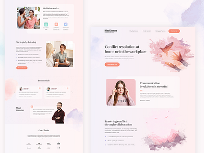 Landing page for Conflict Resolution Company