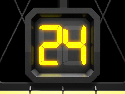 Shot Clock animation clock glow lcd led reflection time