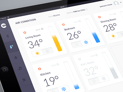 Smart Home Interface hitech home ios smart smarthome tech technology ui ux