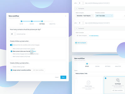New Workflow app clean dashboard form light simple ui ux web