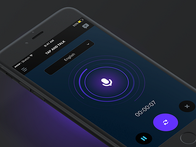 Tap&Talk App app dark ios language record voice